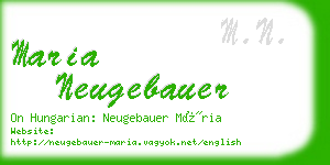 maria neugebauer business card
